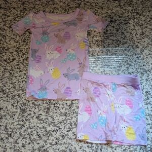 Little Sleepies Lavender Bunny & Easter Egg Pajama Set - Pastel Mix